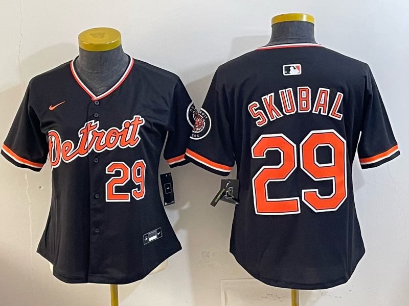 Youth Detroit Tigers #29 Skubal black Nike 2026 MLB Jersey 0414001->youth mlb jersey->Youth Jersey